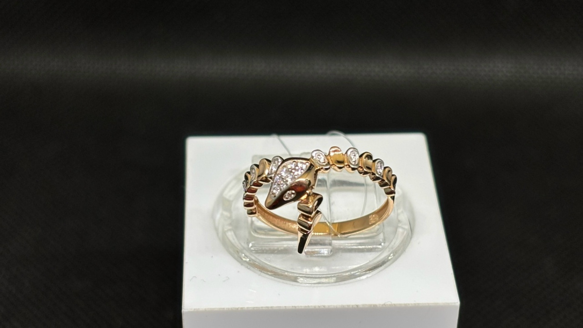 К13217930 КОЛЬЦО С КАМНЯМИ (Au 585)