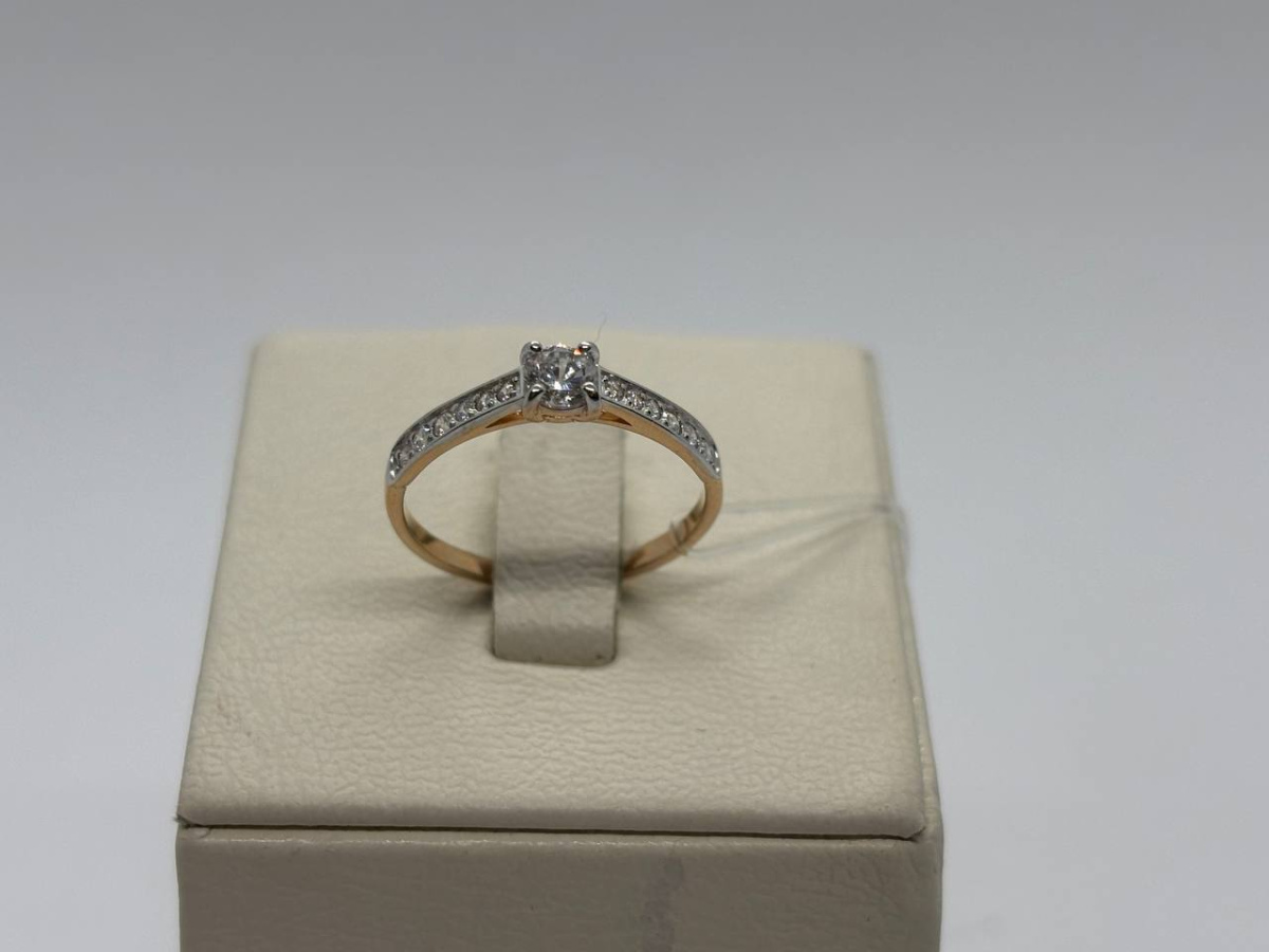 КОЛЬЦО С КАМНЯМИ (Au 585)