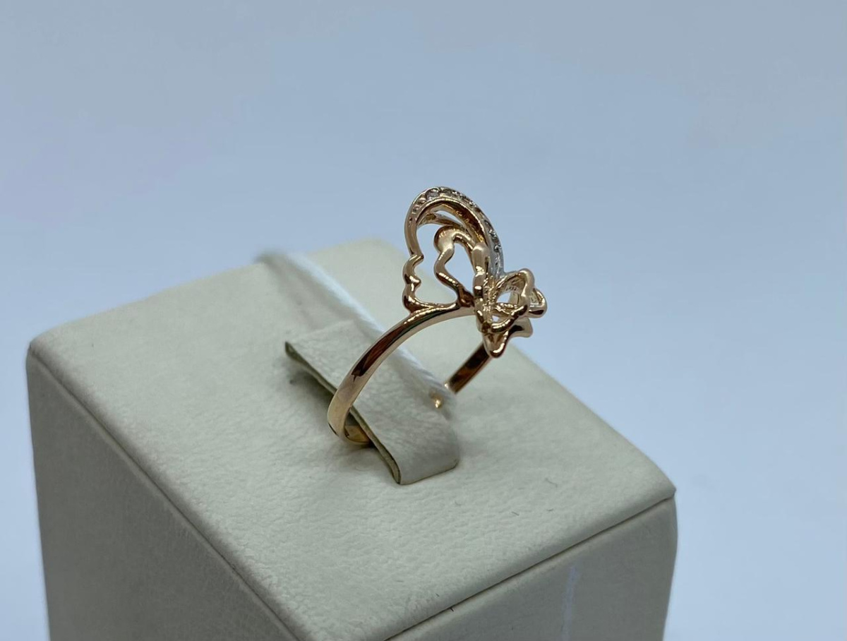 КОЛЬЦО С КАМНЯМИ (Au 585)