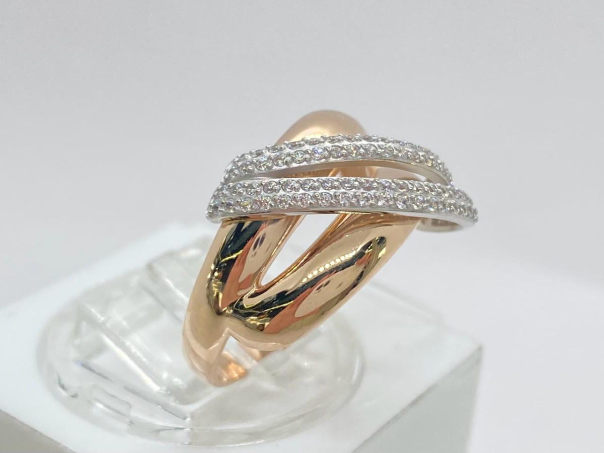 КОЛЬЦО С КАМНЯМИ (Au 585)