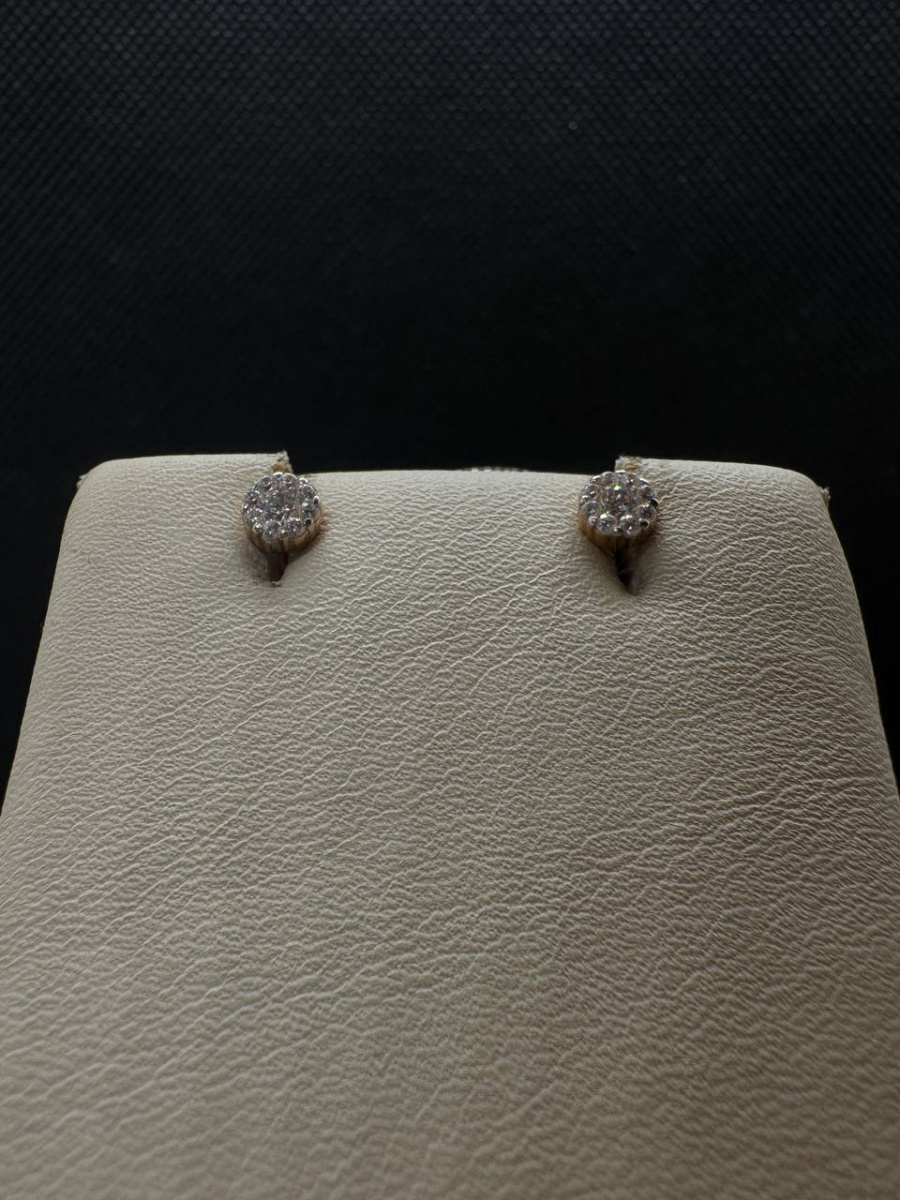 СЕРЬГИ ПУСЕТЫ с камнями (Au 585)