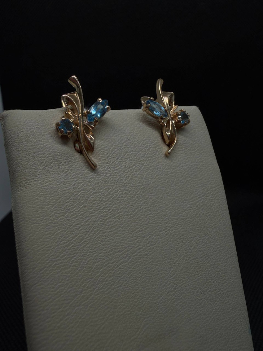 СКМИ585 СЕРЬГИ С КАМНЯМИ (Au 585)