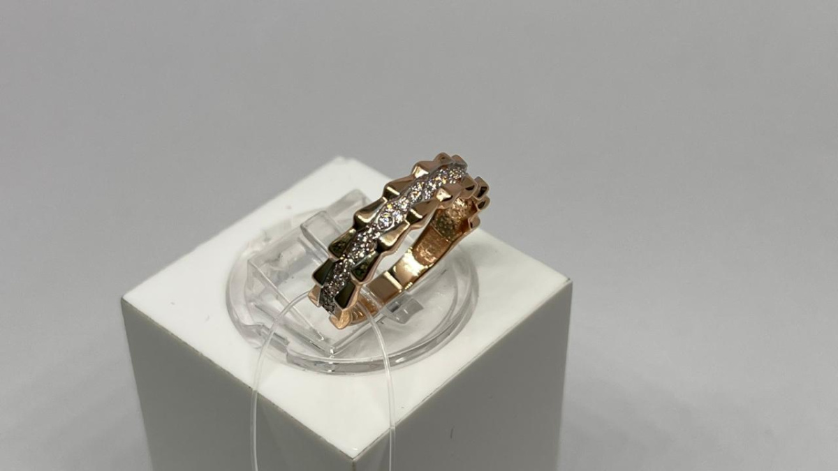 КОЛЬЦО С КАМНЯМИ (Au 585)