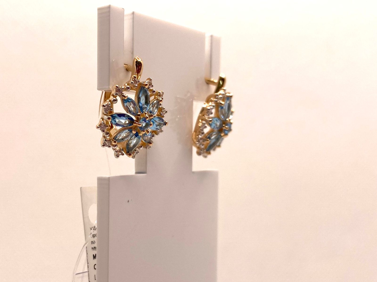 СЕРЬГИ С КАМНЯМИ (Au 585)