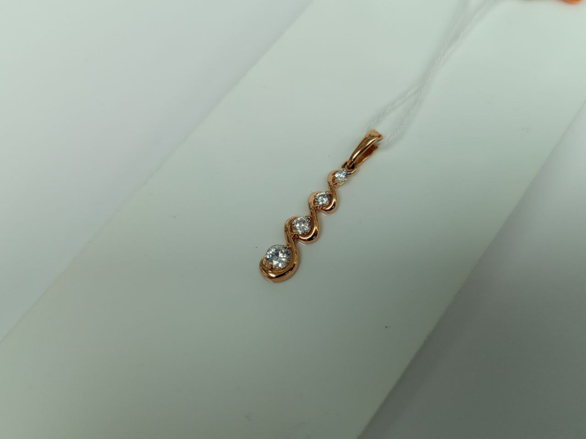 ПОДКМИ585 ПОДВЕСКА С КАМНЯМИ (Au 585)