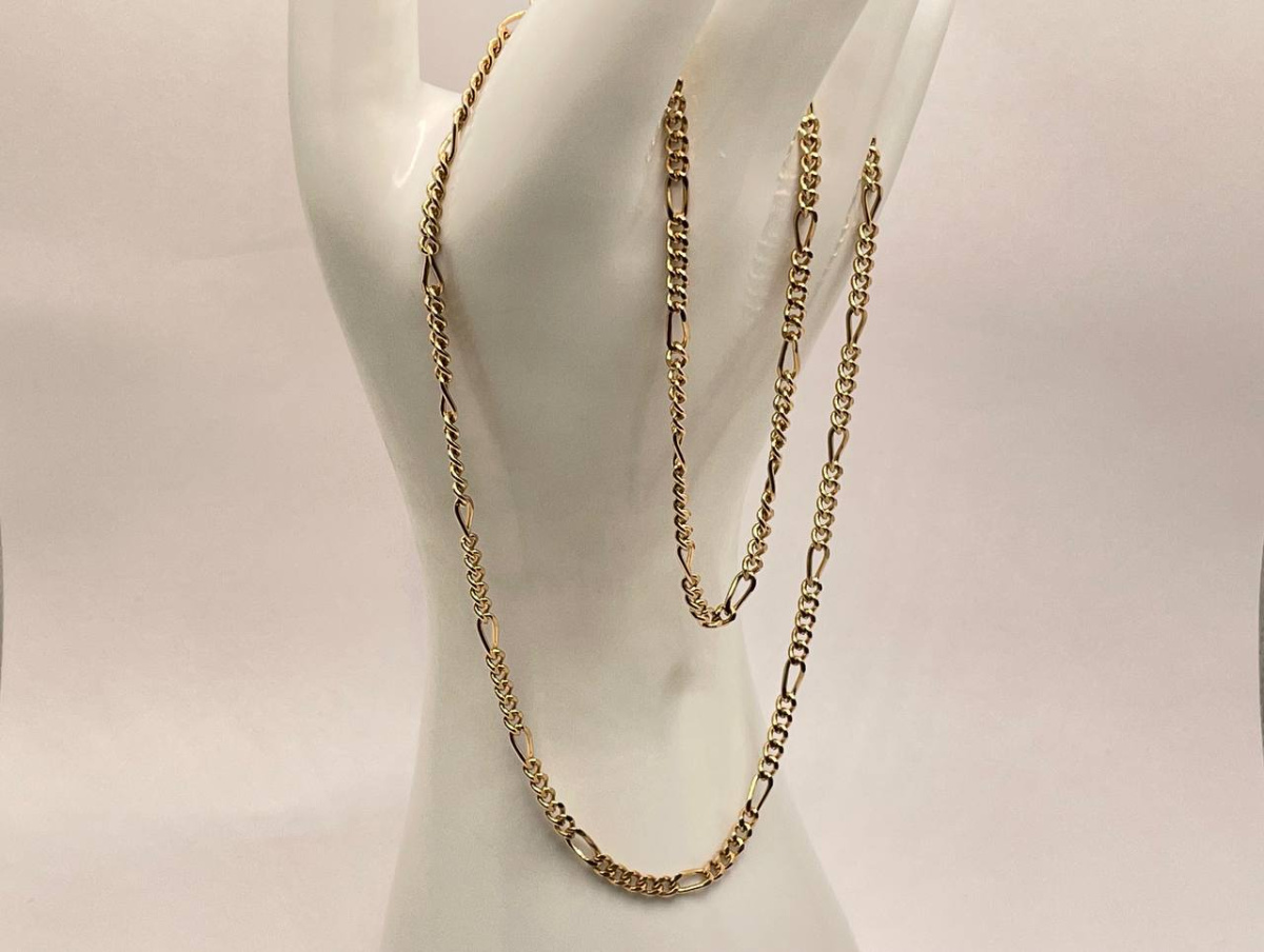 ЦЛФК585 ЦЕПЬ ПОЛНОВЕСНАЯ Фигаро(картье) (Au 585)