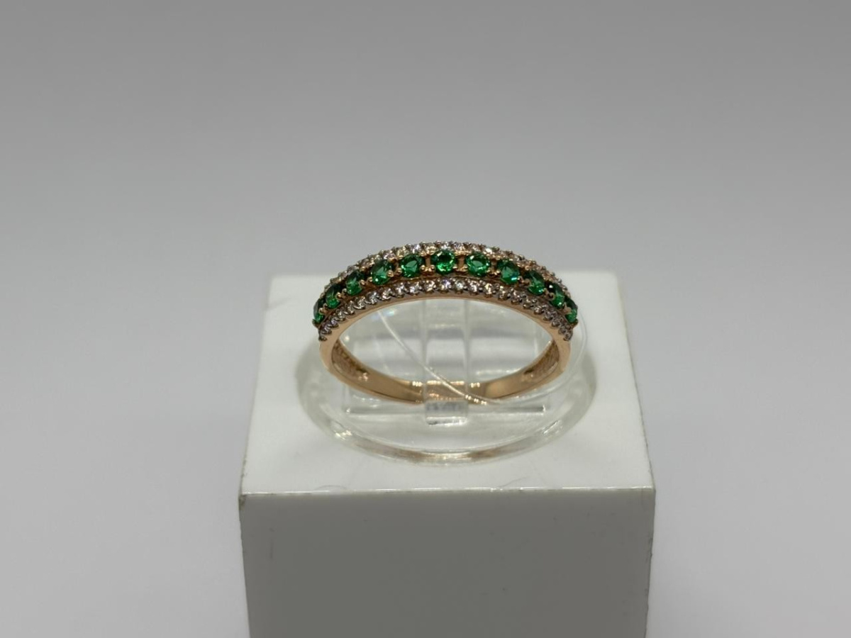 КОЛЬЦО С КАМНЯМИ (Au 585)