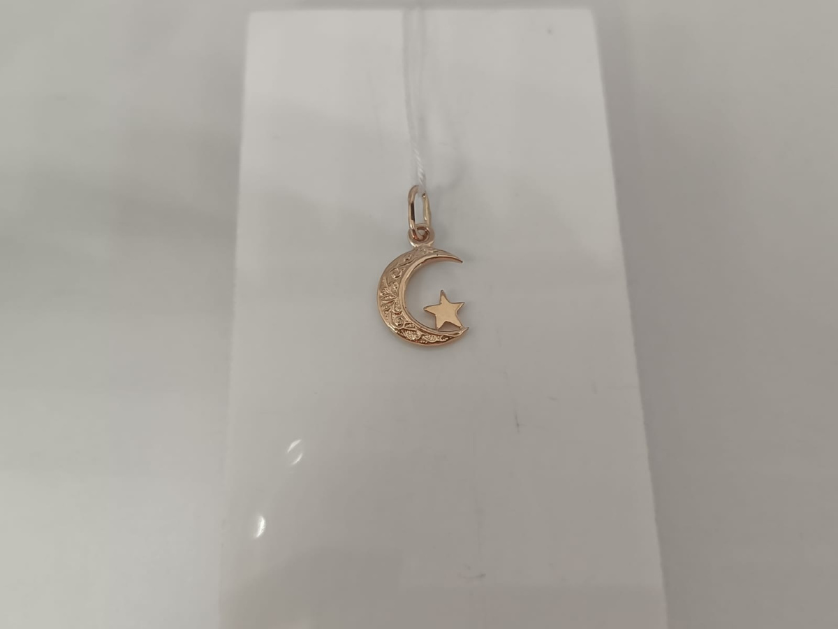 ПОДВЕСКА ПОЛУМЕСЯЦ БЕЗ КАМНЯ (Au 585)