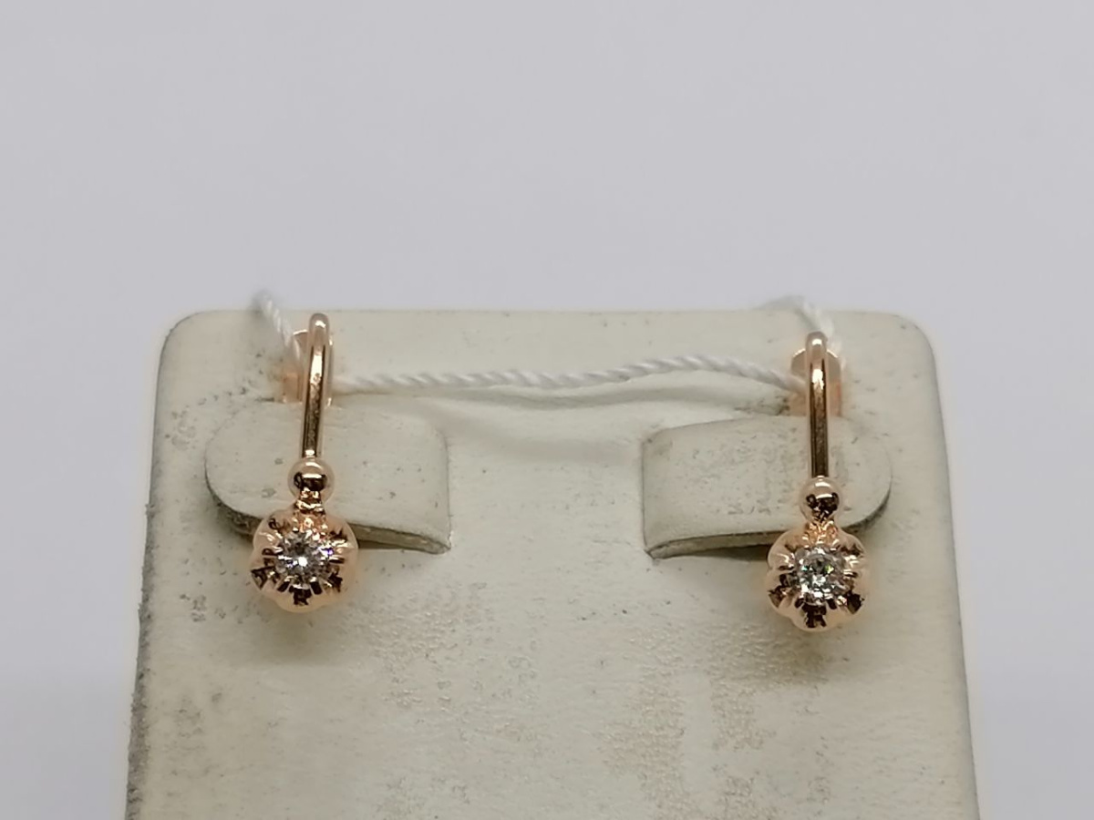 СЕРЬГИ С КАМНЕМ (Au 585)