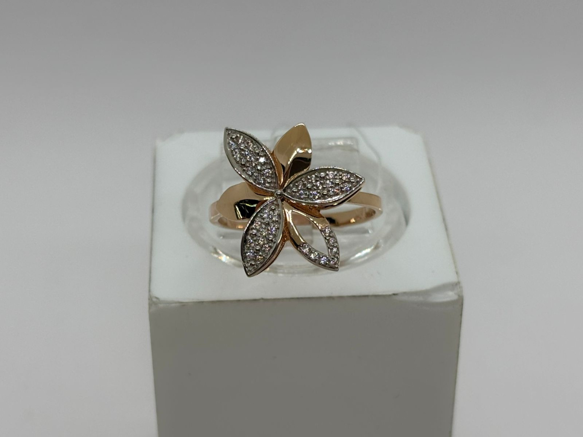 КОЛЬЦО С КАМНЯМИ (Au 585)