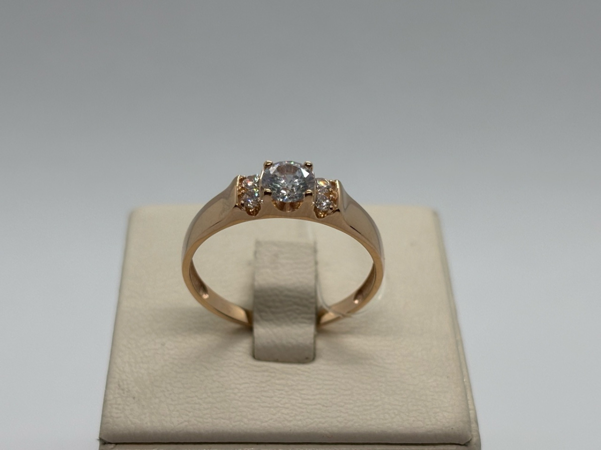 КОЛЬЦО С КАМНЯМИ (Au 585)