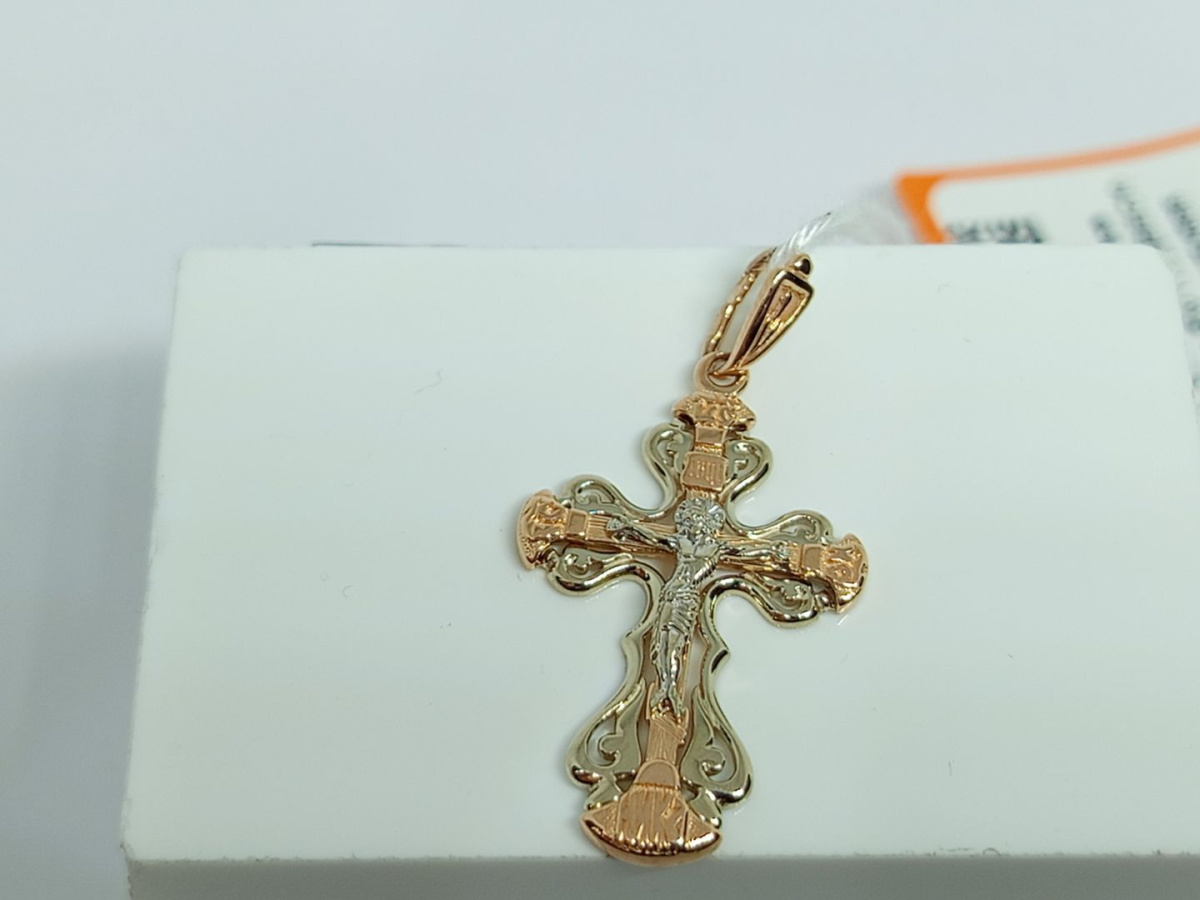 ПОДКБК585 ПОДВЕСКА КРЕСТ БЕЗ КАМНЯ (Au 585)