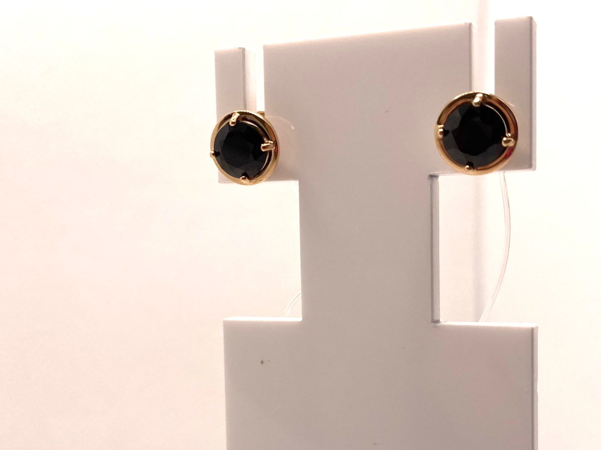 СЕРЬГИ ПУСЕТЫ с камнем (Au 585)