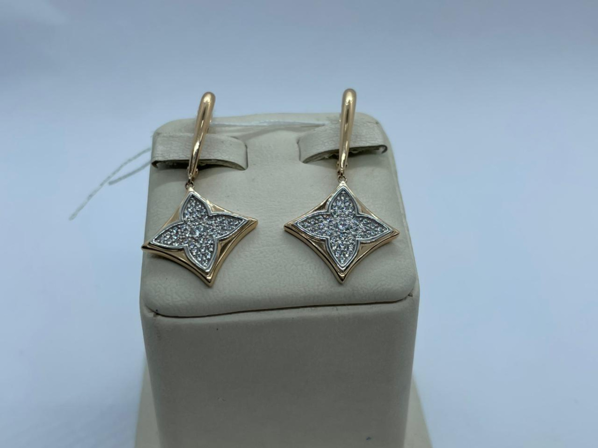 СЕРЬГИ С КАМНЯМИ (Au 585)