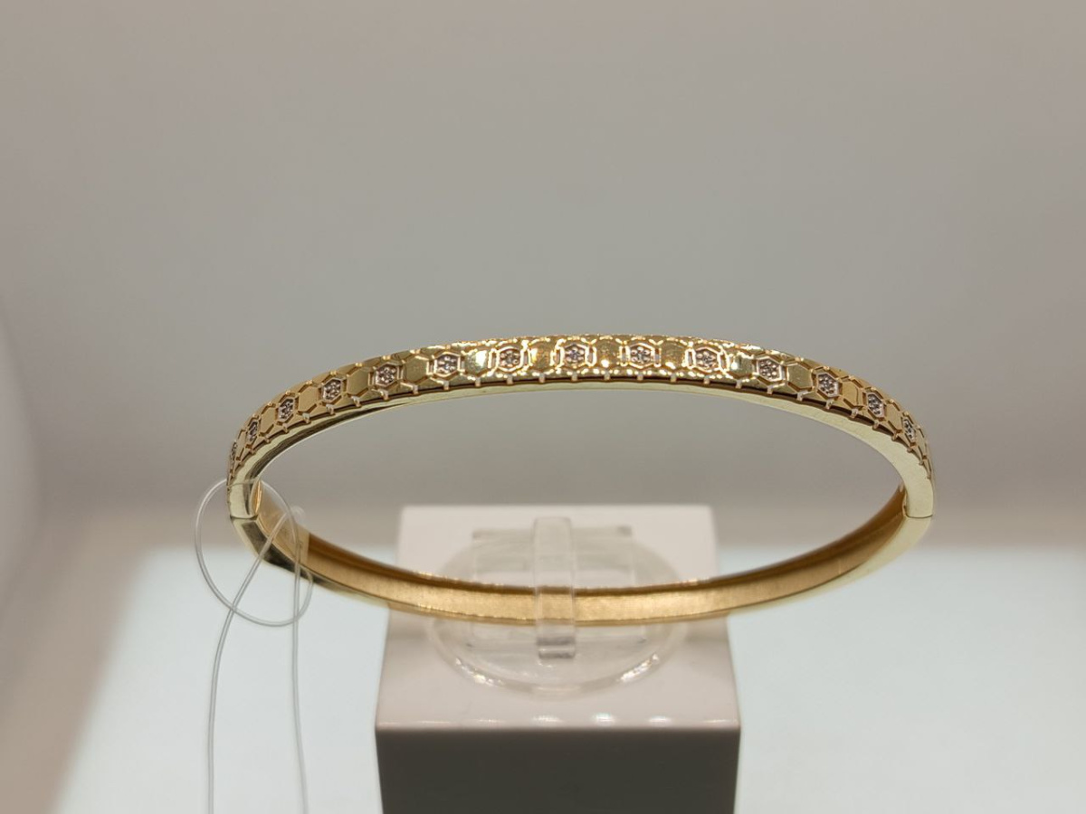 БРАСЛЕТ ЖЕСТКИЙ с камнями (Au 585)