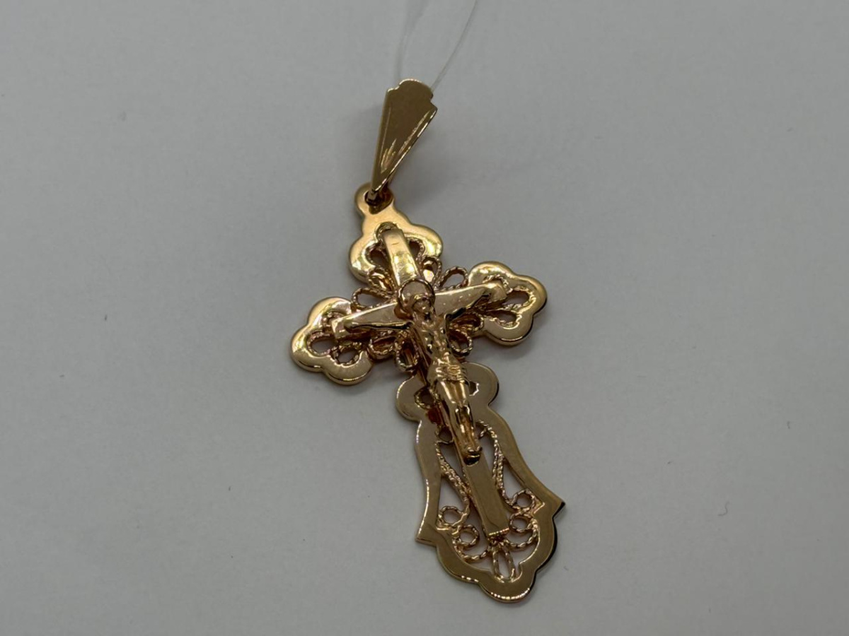 ПОДВЕСКА КРЕСТ без камня (Au 585)