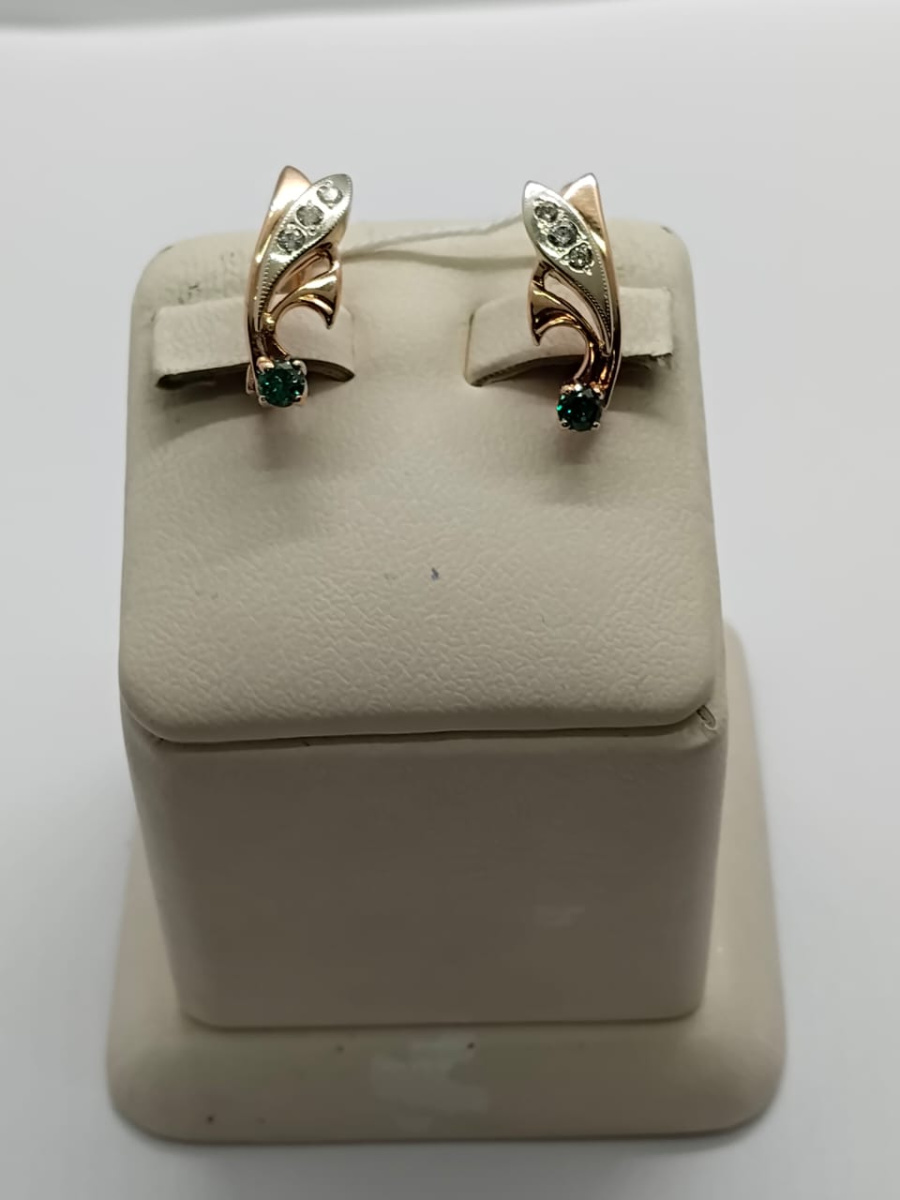 СЕРЬГИ С КАМНЯМИ (Au 585)