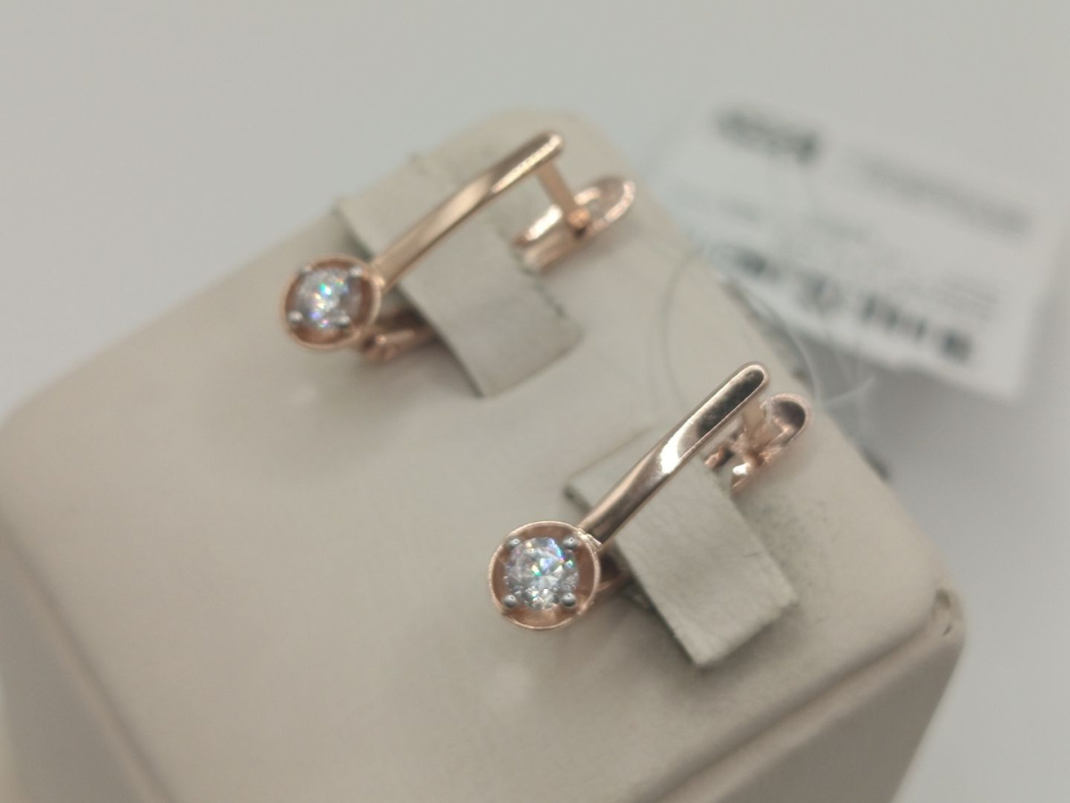 СЕРЬГИ С КАМНЕМ (Au 585)