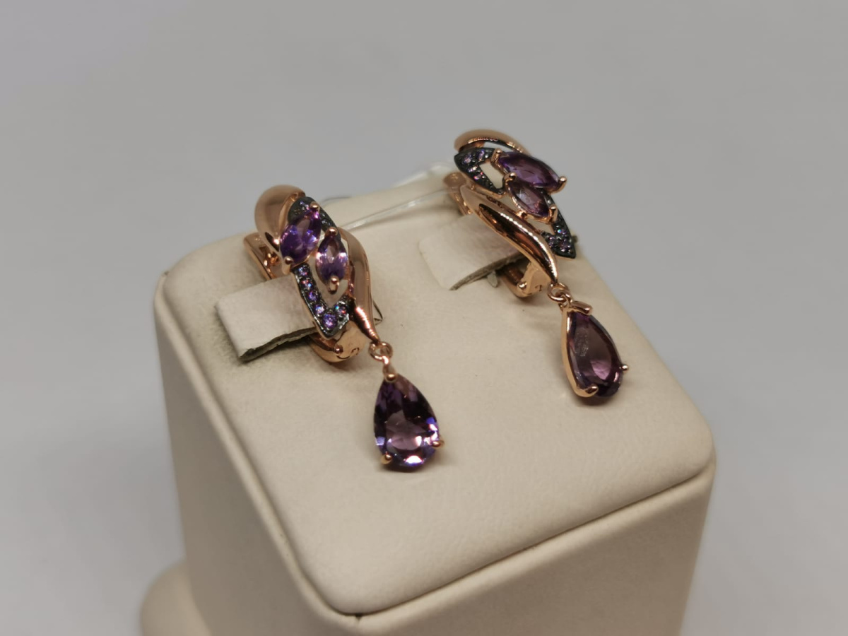 725066 СЕРЬГИ С КАМНЯМИ (Au 585)