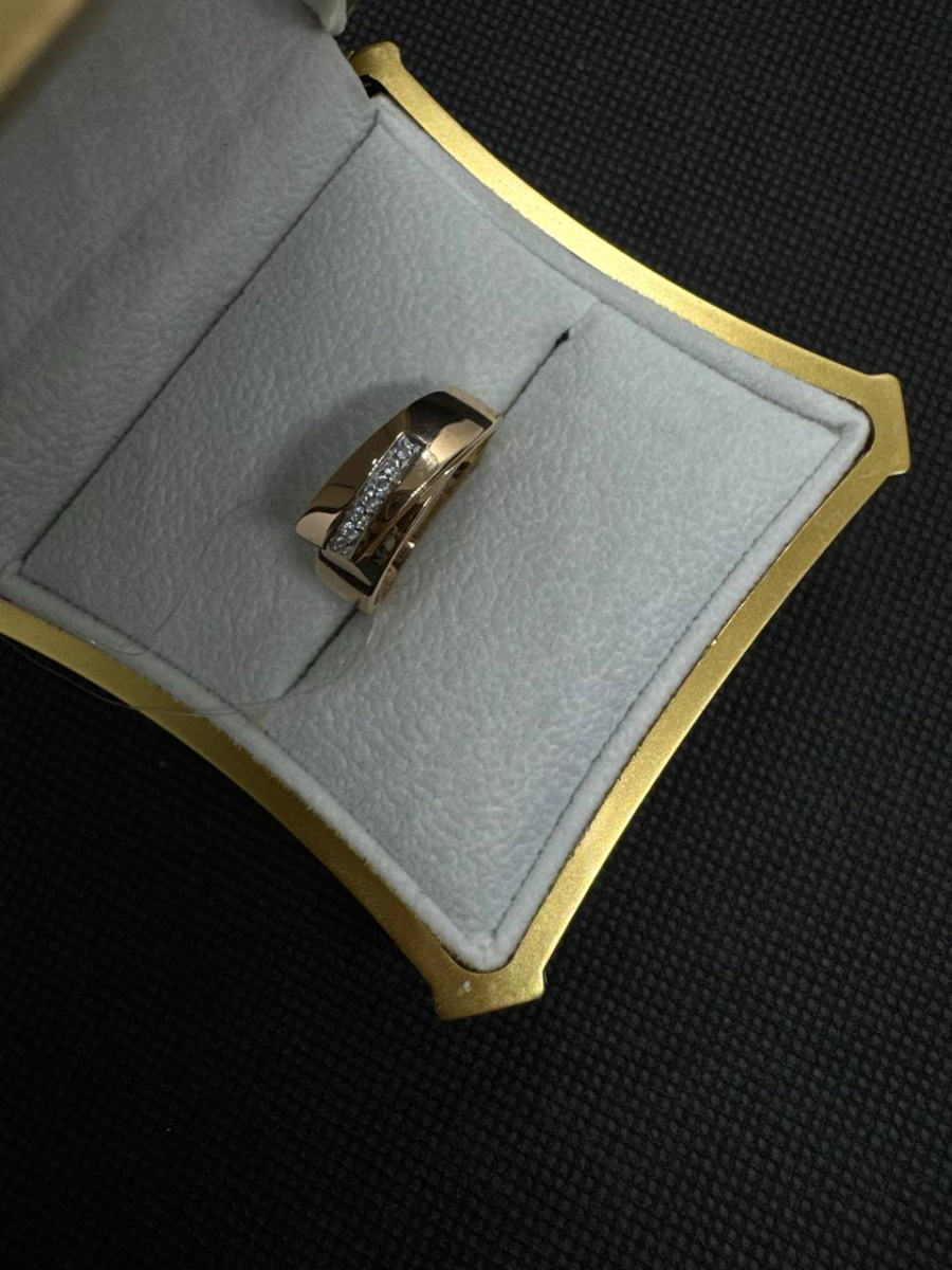 КОЛЬЦО С КАМНЯМИ (Au 585)