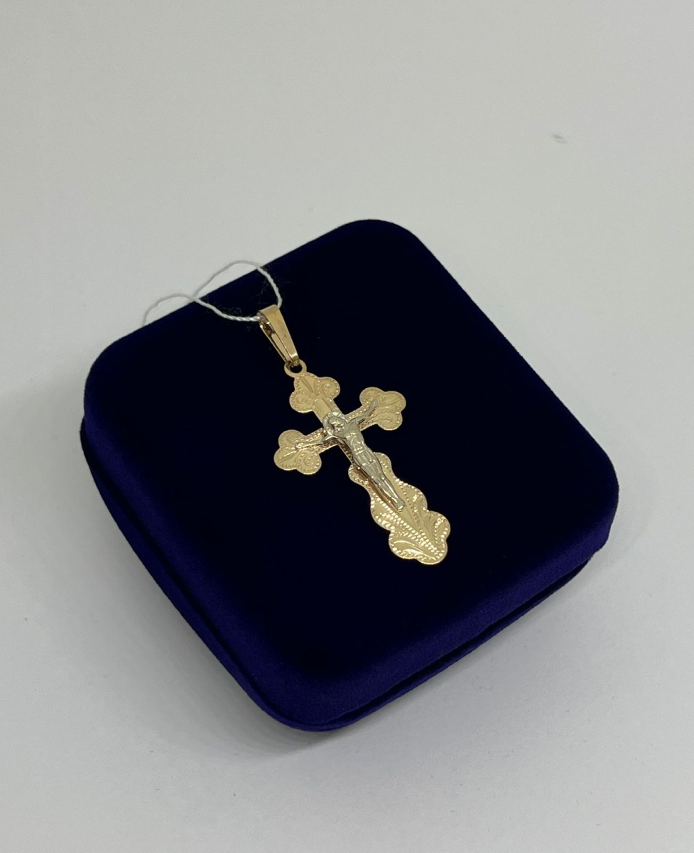 ПОДВЕСКА КРЕСТ без камня (Au 585)