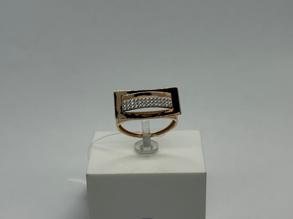 КОЛЬЦО С КАМНЯМИ (Au 585)