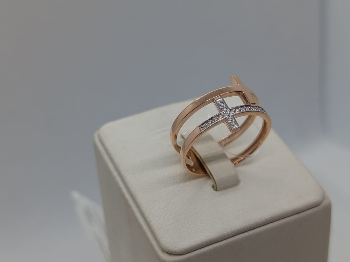 КОЛЬЦО С КАМНЯМИ (Au 585)