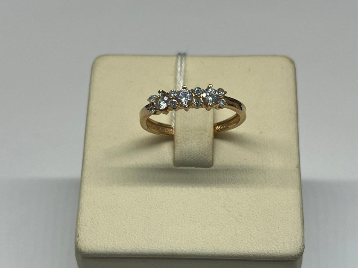 КОЛЬЦО С КАМНЯМИ (Au 585)