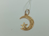 ПОДПКМ585 ПОДВЕСКА ПОЛУМЕСЯЦ С КАМНЕМ (Au 585)