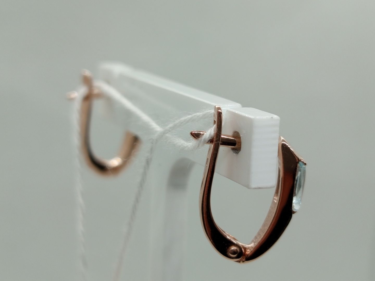 СЕРЬГИ С КАМНЕМ (Au 585)