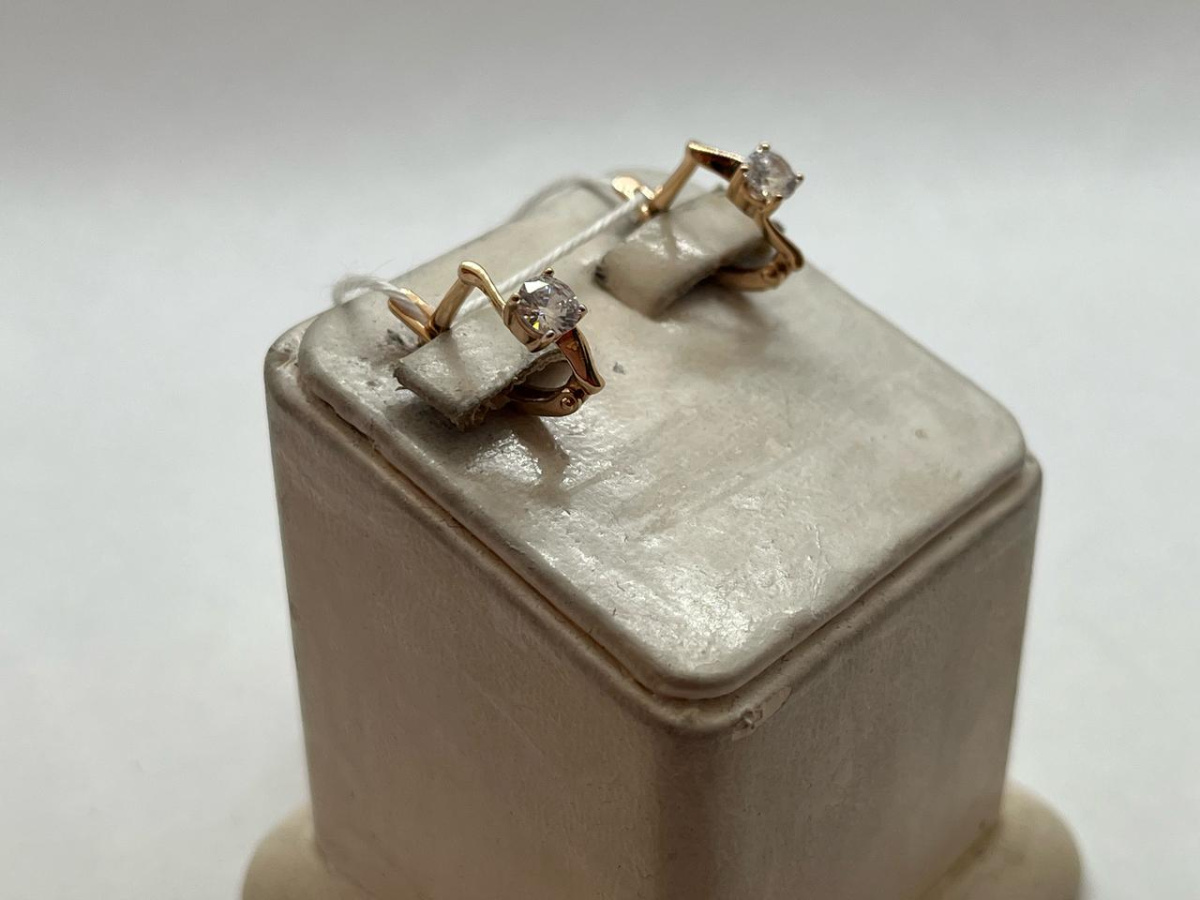 СЕРЬГИ С КАМНЕМ (Au 585)