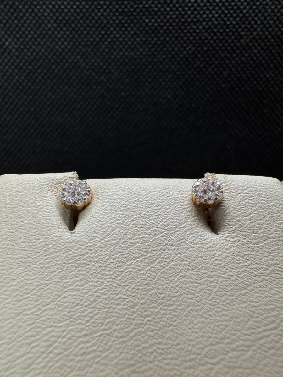 СЕРЬГИ ПУСЕТЫ с камнями (Au 585)