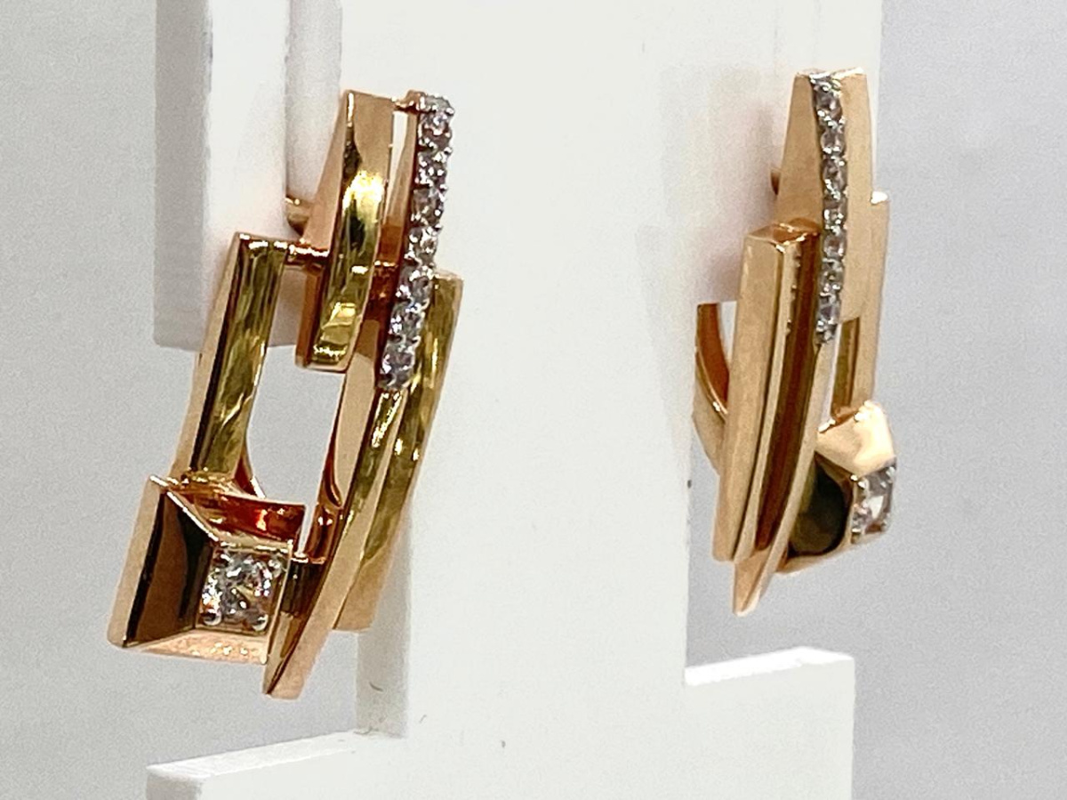 СЕРЬГИ С КАМНЯМИ (Au 585)