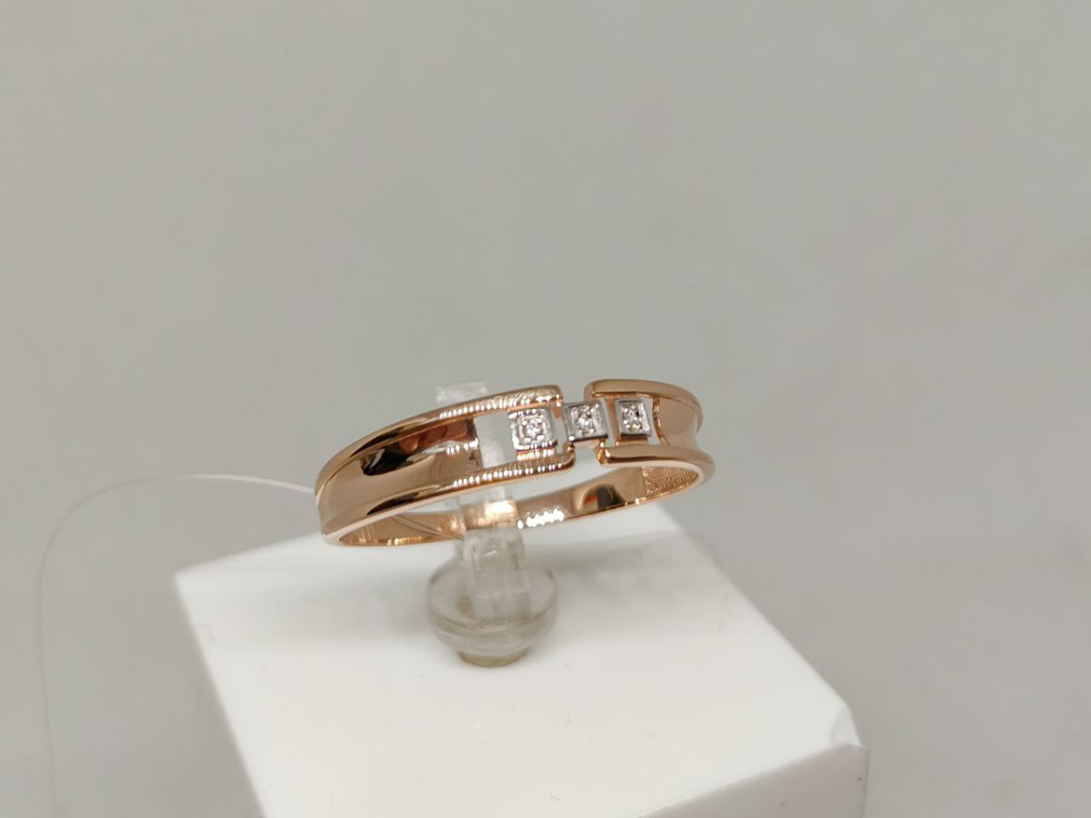 КОЛЬЦО С КАМНЯМИ (Au 585)