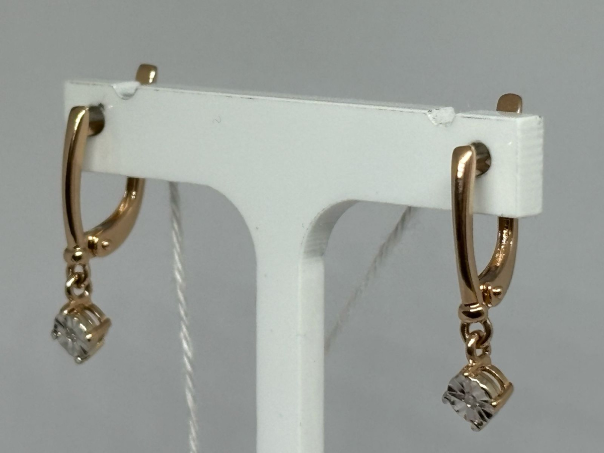 СЕРЬГИ С КАМНЕМ (Au 585)