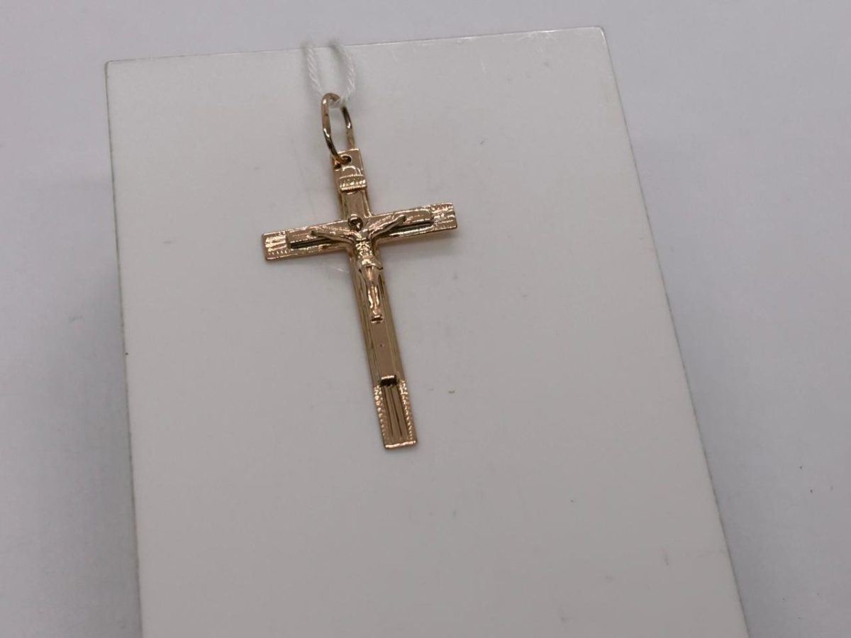 ПОДКБК585 ПОДВЕСКА КРЕСТ БЕЗ КАМНЯ (Au 585)