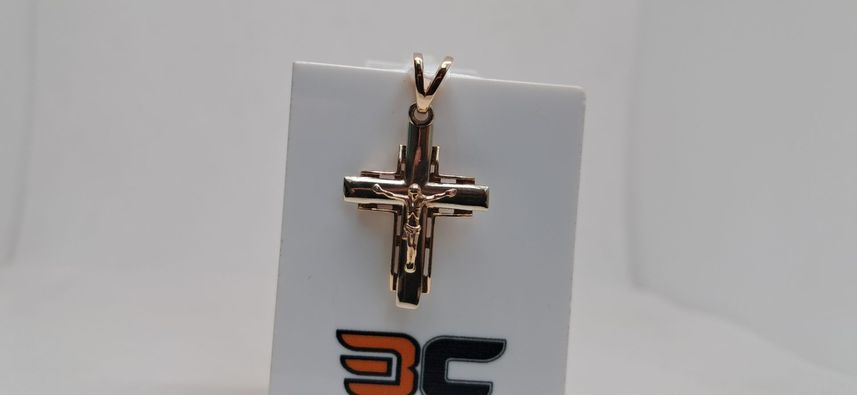 ПОДВЕСКА КРЕСТ БЕЗ КАМНЯ (Au 585)
