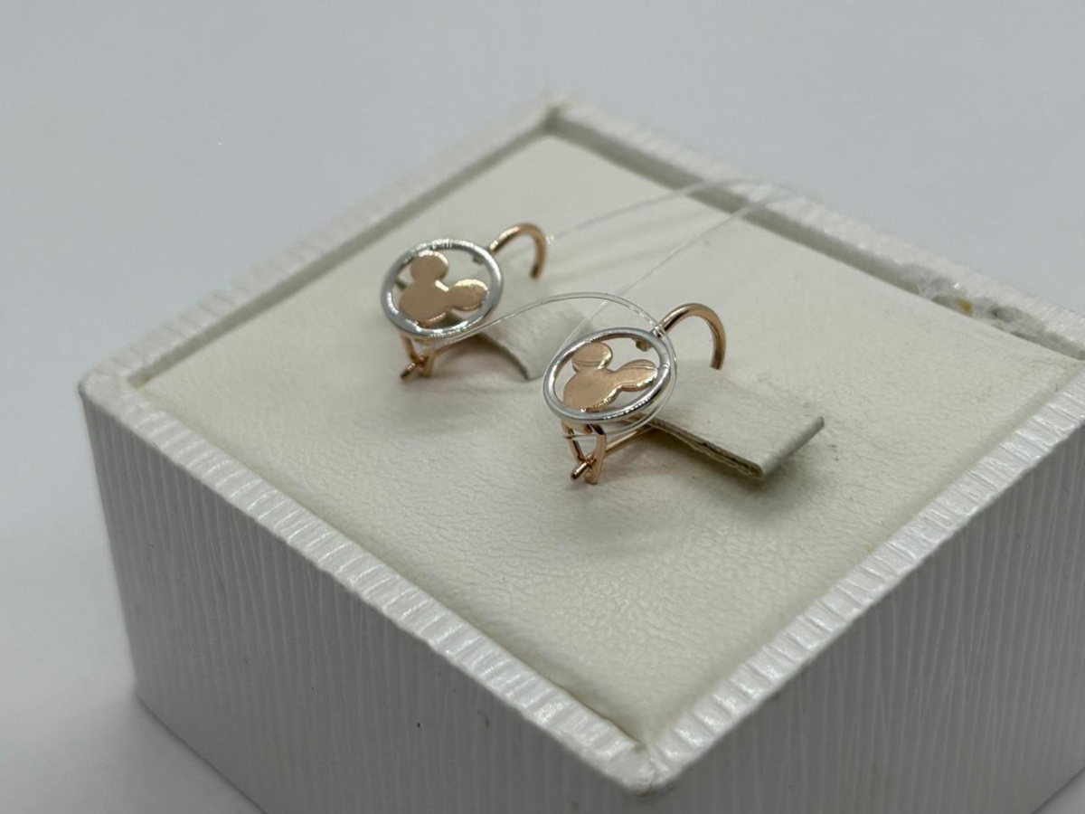 СЕРЬГИ ПЕТЕЛЬКА без камня (Au 585)