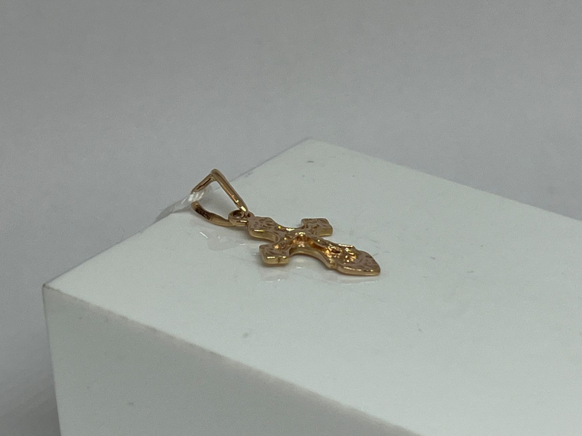 ПОДКБК585 ПОДВЕСКА КРЕСТ БЕЗ КАМНЯ (Au 585)