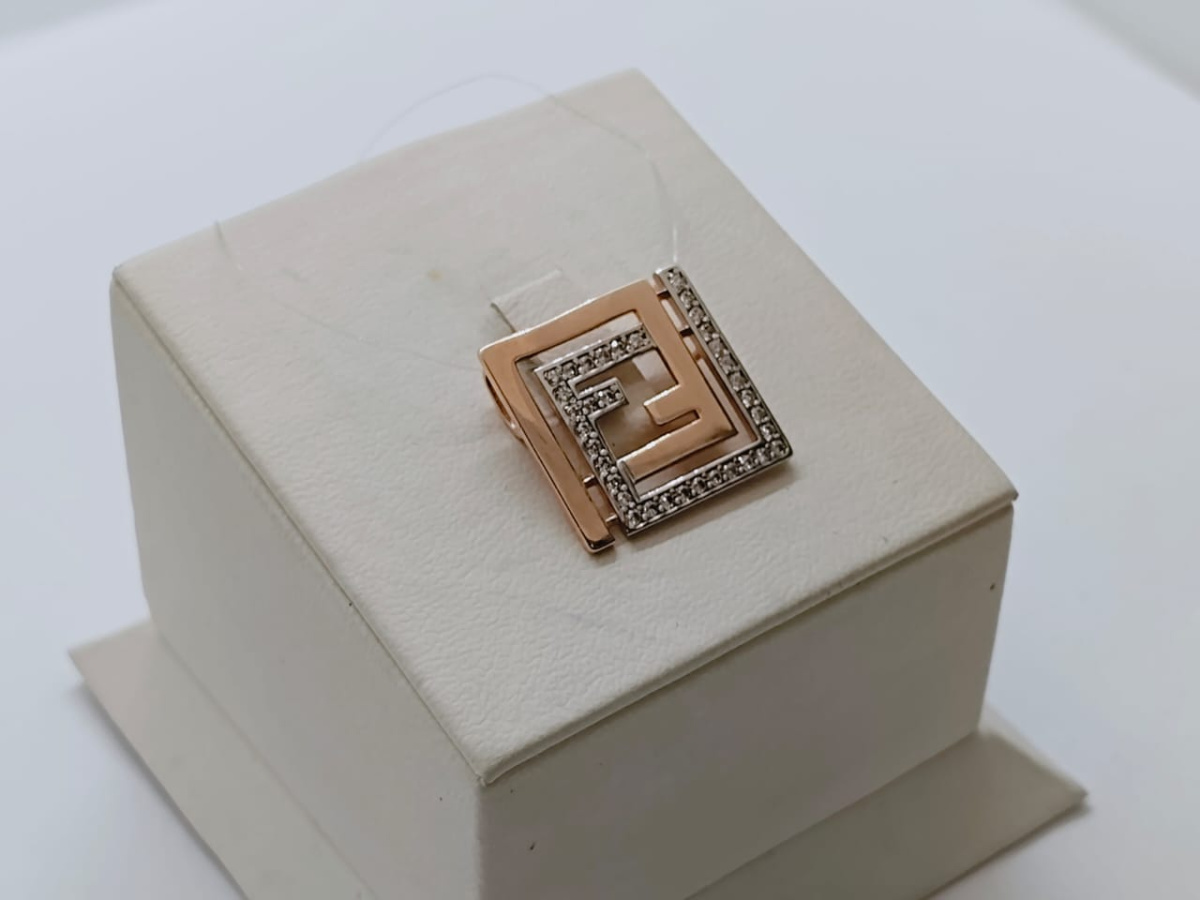 01-318265 ПОДВЕСКА С КАМНЯМИ (Au 585)