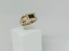 КОЛЬЦО ПЕЧАТКА с камнями (Au 585)