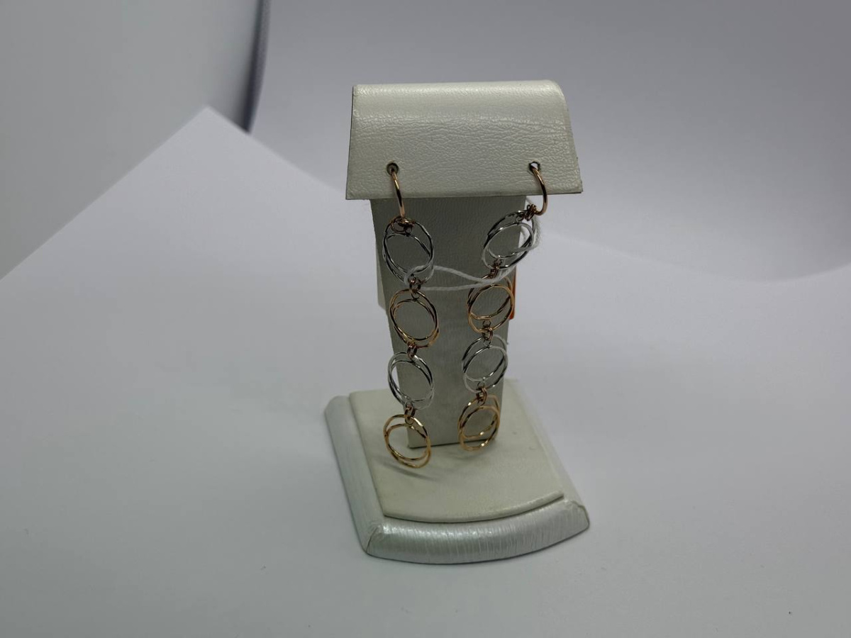 СБКМ585 СЕРЬГИ БЕЗ КАМНЯ (Au 585)