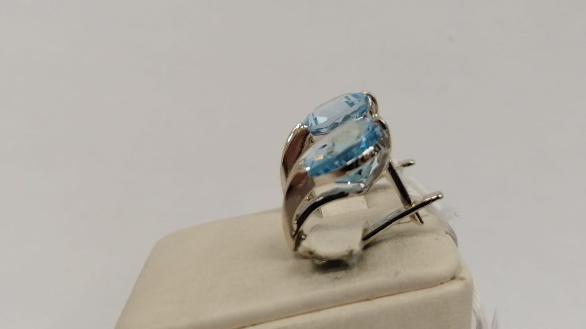 СЕРЬГИ С КАМНЕМ (Au 585)