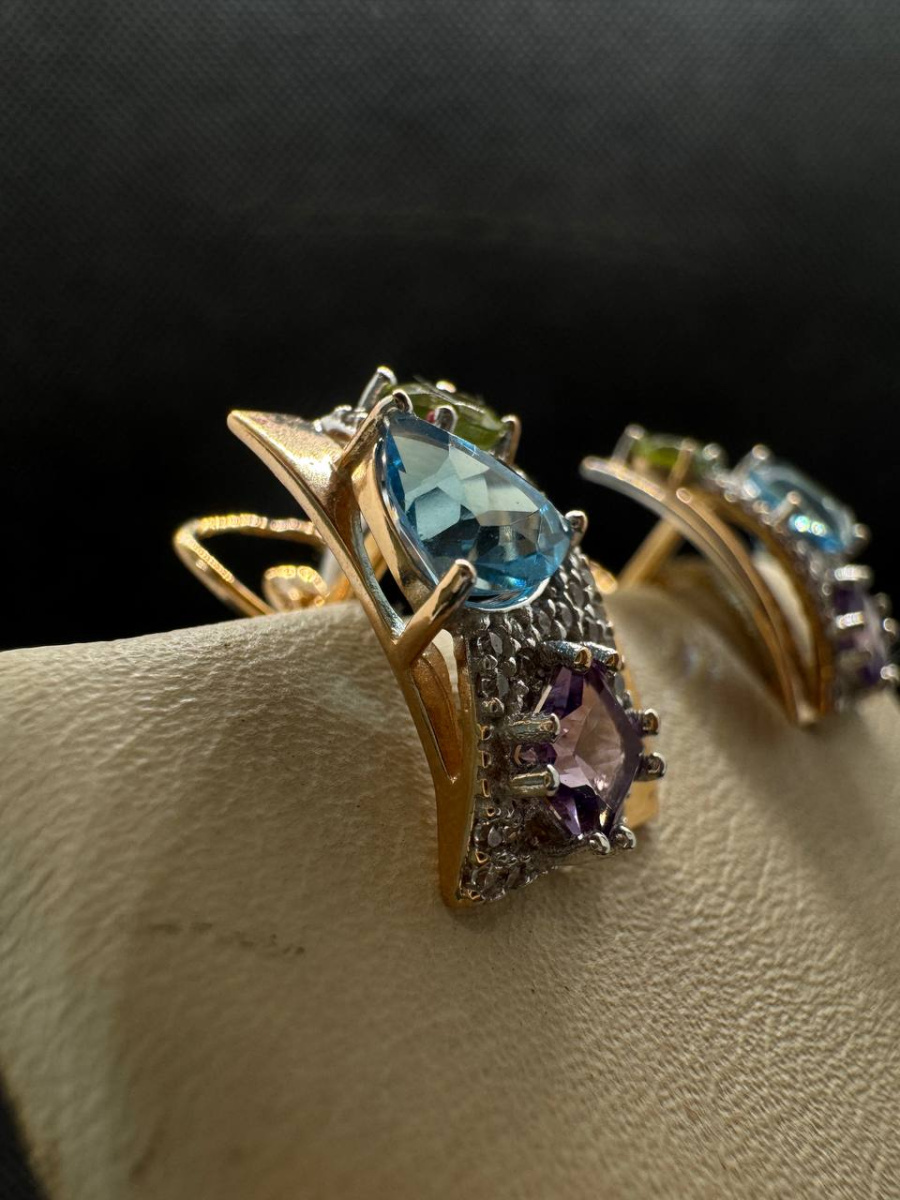 СЕРЬГИ С КАМНЯМИ (Au 585)