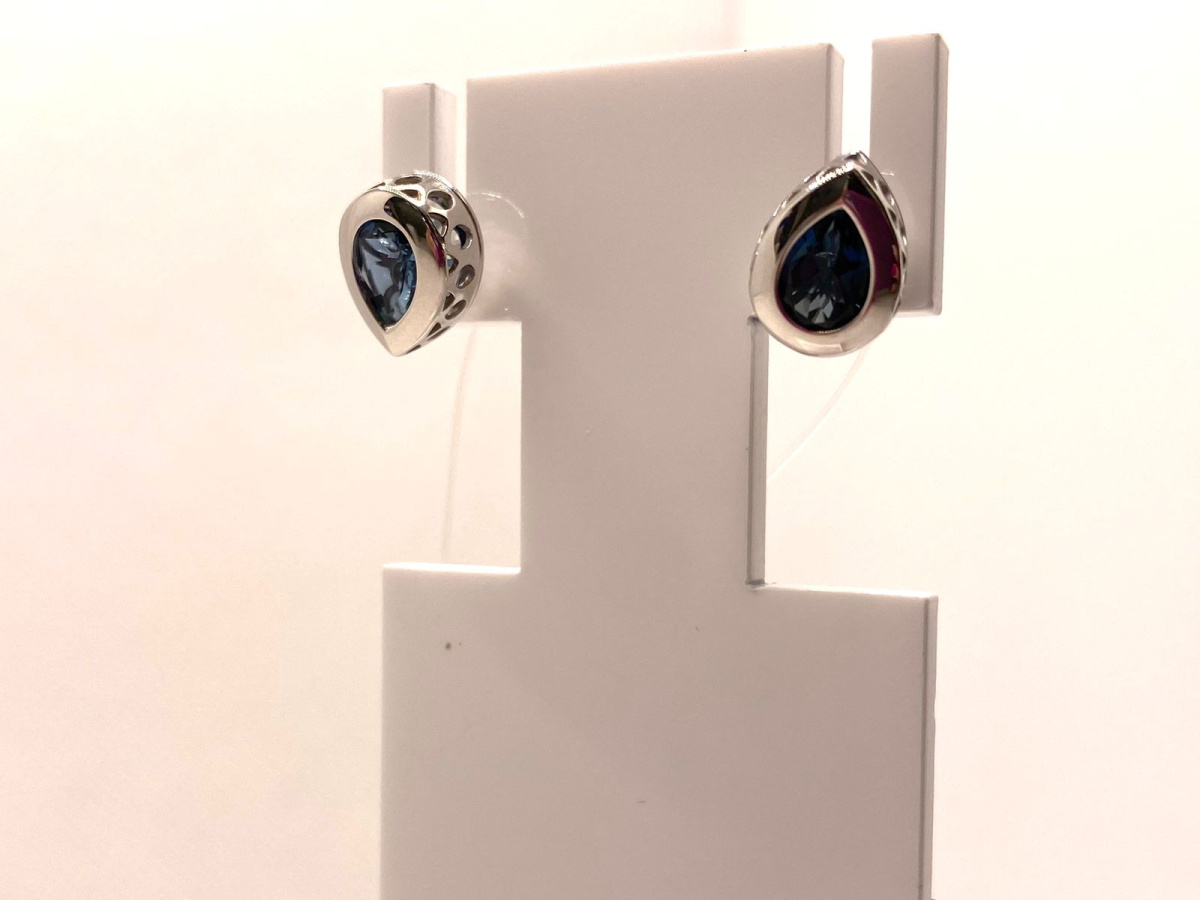 СЕРЬГИ ПУСЕТЫ с камнем (Au 585)