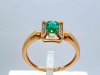 КОЛЬЦО Бриллиант, изумруд (Au 585)