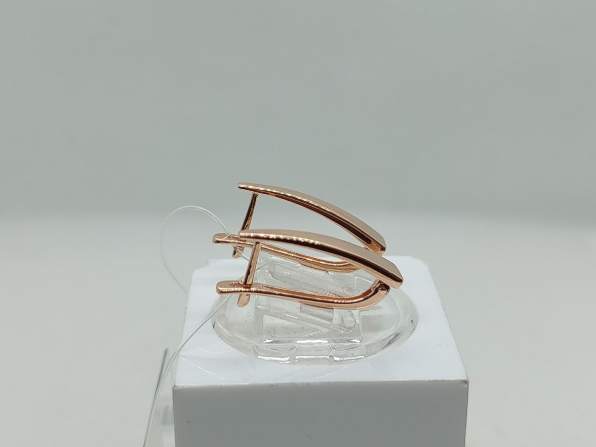 с1267 СЕРЬГИ БЕЗ КАМНЯ (Au 585)