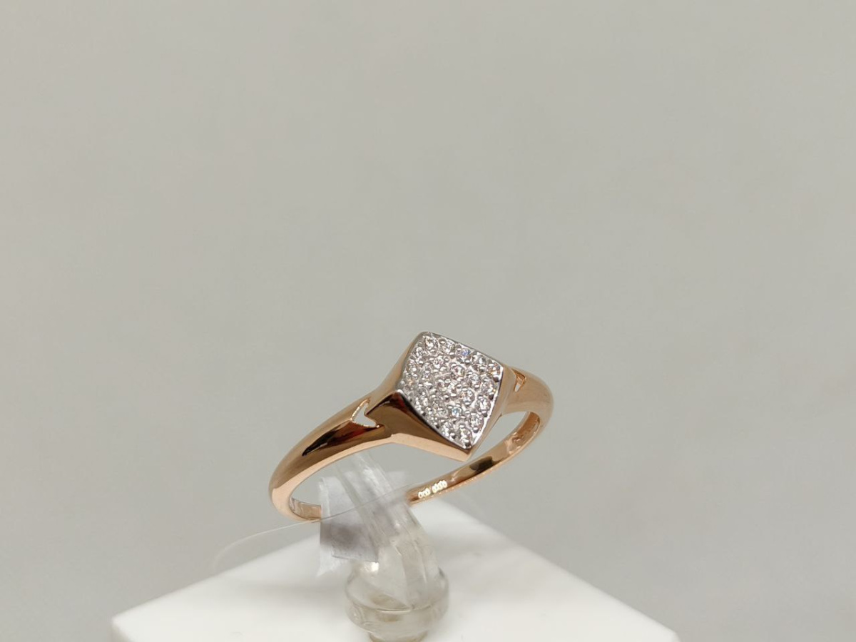 КОЛЬЦО С КАМНЯМИ (Au 585)