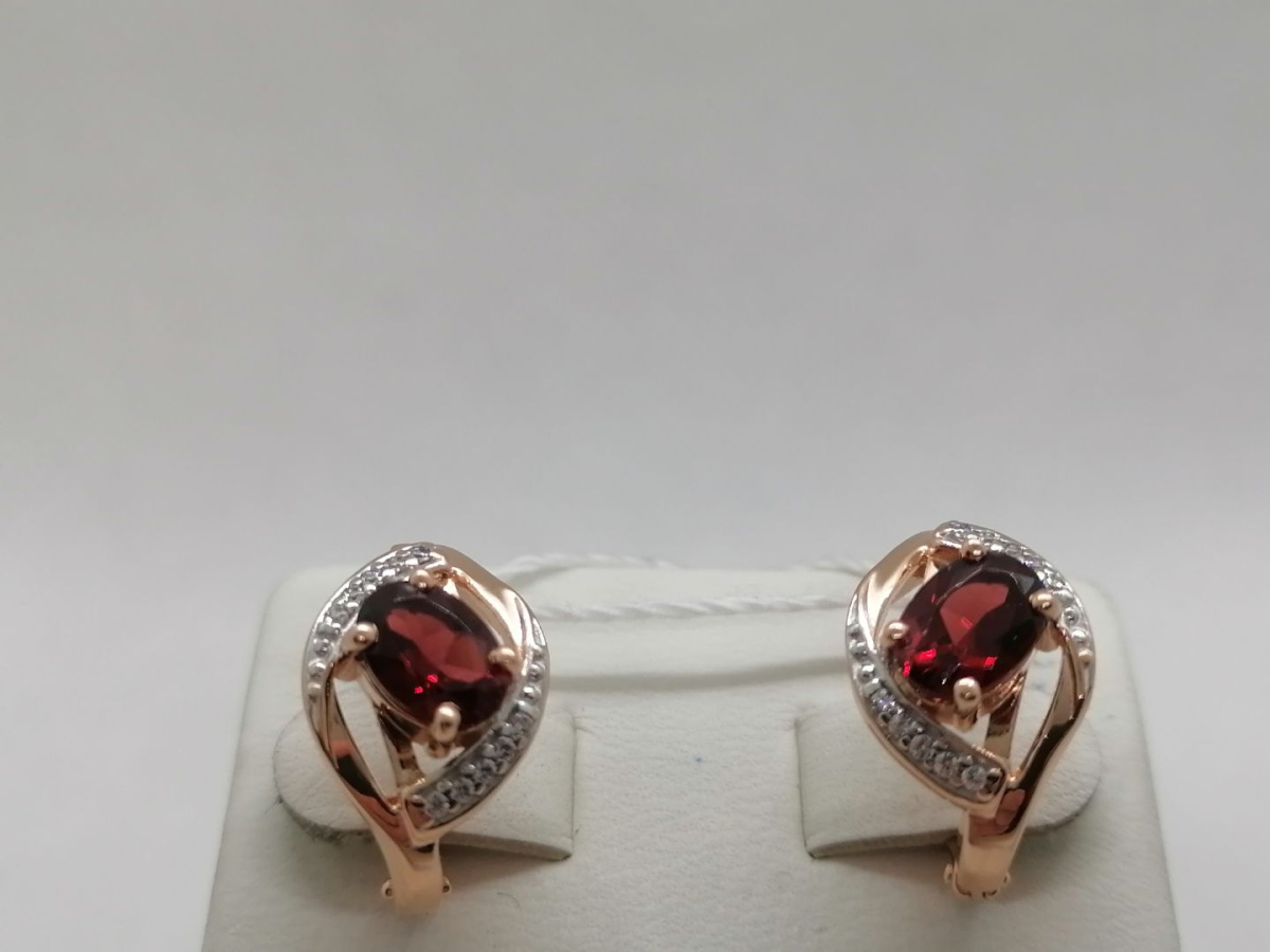 СЕРЬГИ С КАМНЯМИ (Au 585)