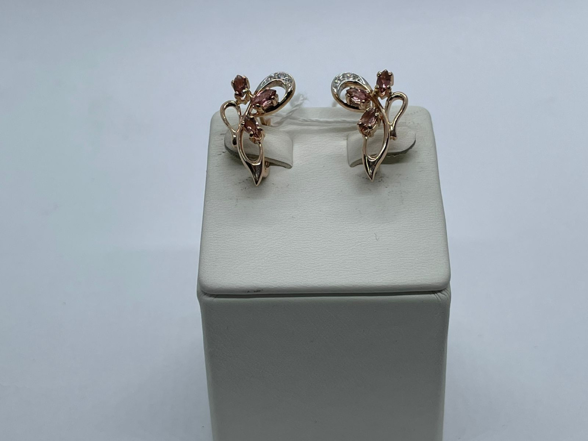 СЕРЬГИ С КАМНЯМИ (Au 585)